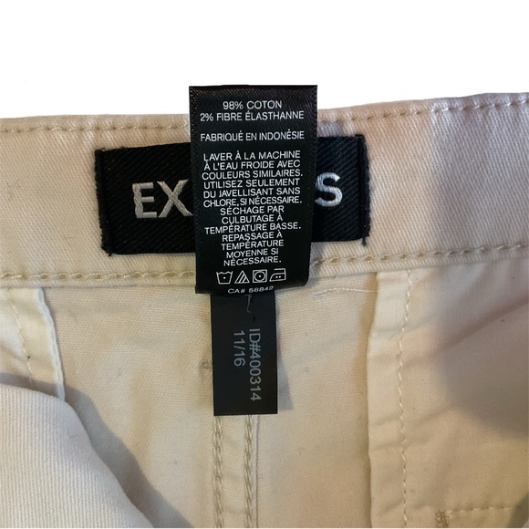 NWOT Express 2 Mid Rise Shortie Chino Shorts Beige Women’s - Picture 8 of 11